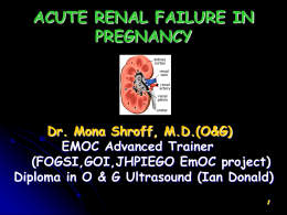 RENAL FAILURE IN PREGNANCY