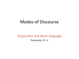 Modes of Discourse