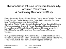 Hydrocortisone Infusion for Severe Community