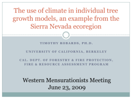 Individual Tree Growth Models for the Sierra Nevada