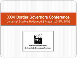 XXVI Border Governors Conference Universal Studios