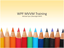 WPF MVVM Training