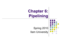 Chapter 6: Pipelining