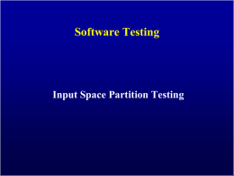 Ch 4: Input Space Partitioning