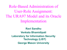 3. ROLE-BASED ACCESS CONTROL OVERVIEW
