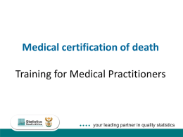 Medical certification of death