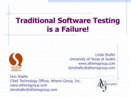 Traditional Testing is a Failure - u