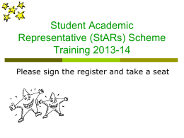 Student Academic Representative (StARS) Scheme training
