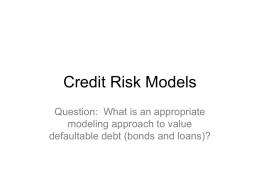 Credit Risk Models - University of Minnesota