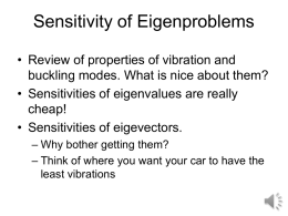 Problems eigenvalue sensitivity - UF-MAE
