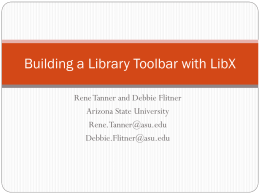 LibX: Making a Library Toolbar