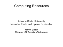 Computing Resources - Arizona State University