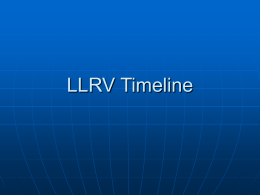 LLRV Timeline - Arizona State University