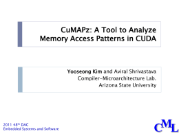 Memory Performance Estimation of CUDA Programs