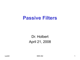 Passive Filters - Arizona State University
