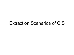 Extraction Senarios of CIS