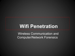 Wifi Penetration - Rich's Cabrillo College CIS Classes