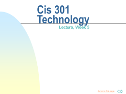 Cis 301 Technology