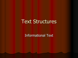 Text Structures - Campbell County Schools