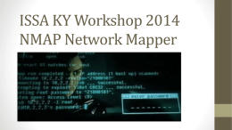 ISSA KY Workshop 2014 NMAP Network Scanner
