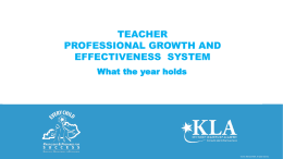 Teacher Professional Growth and Effectiveness System