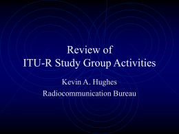 Review of Study Group Activites