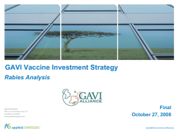 Vaccine Investment Strategy - Rabies analysis