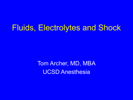 Fluids, electrolytes and shock