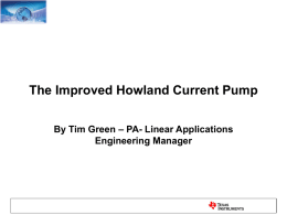 The Improved Howland Current Pump