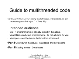 A Practical guide to writing multithreaded code