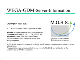 WEGA-GDM Server Schulungsunterlagen