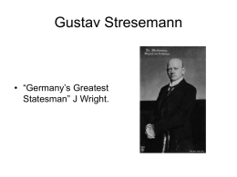 Gustav Stresemann - Oban High School