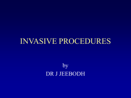 Invasive procedures - Search the GEMP Resource database