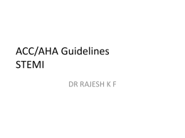 ACC/AHA Guidelines STEMI
