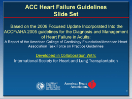 ACC Heart Failure Guideline Slide Set