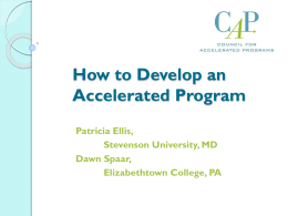 How to Develop an Accelerated Program