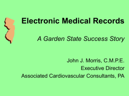 Electronic Medical Records A Garden State Success Story