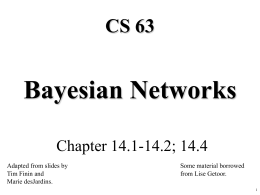 Bayesian Networks - swarthmore cs home page