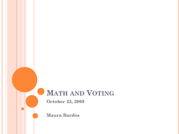 Math and Voting - William & Mary
