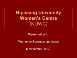 Nipissing University Women’s Centre