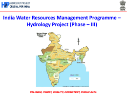 India Water Resources Management Program – Hydrology Project