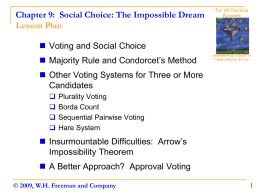 Social Choice: Impossible Dream