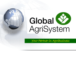 Global AgriSystem Corporate Presentation