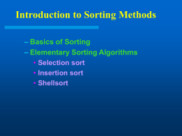 Sorting - Universidad de Cantabria