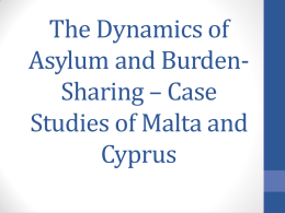 The Dynamics of Asylum and Burden Sharing