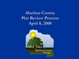 Alachua County Plat Approval Process