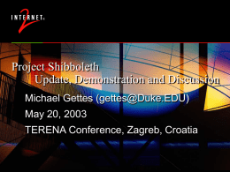 Project Shibboleth: Update Demo Discuss