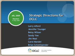 OCLC - The world's libraries. Connected.