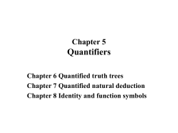 Chapter 5 Quantifiers