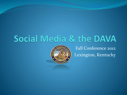 Social Media & the DAVA